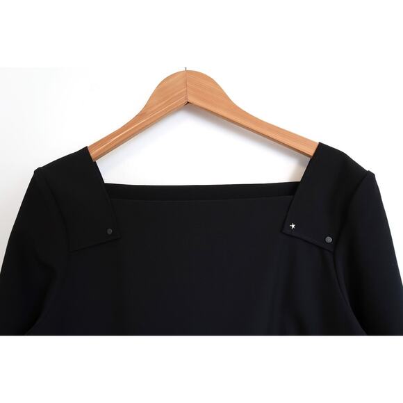 COP COPINE PARIS Sabik Square Neck Studded Crepe Top YOOX Garmentory 40 L $300 - Picture 5 of 15